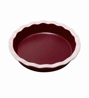 Noon & Moon Pie Dish, Cherry Lacquer, 9 Inch